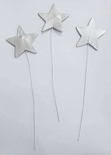 Gumpaste Star - Silver (Med) - Click Image to Close